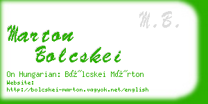 marton bolcskei business card