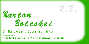 marton bolcskei business card